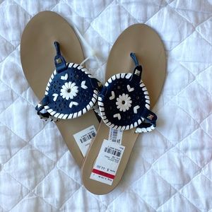 ‼️NWT: Jack Rogers Navy & White Georgica Sandal
